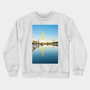 George Washington Memorial standing proud catching golden rays of sun Crewneck Sweatshirt